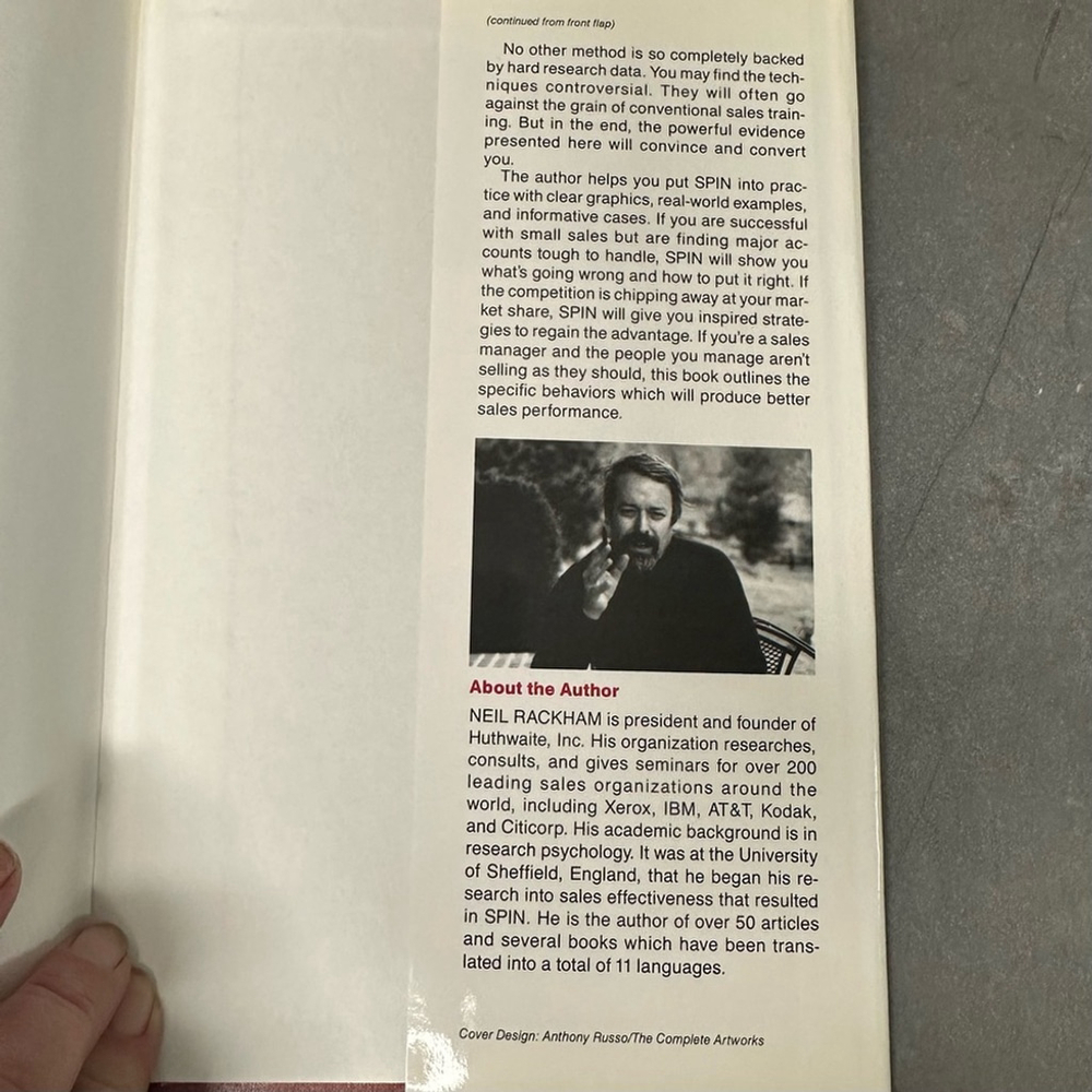 NEIL RACKHAM SPIN Selling Sales Method Hardcover - Picture 3 of 6